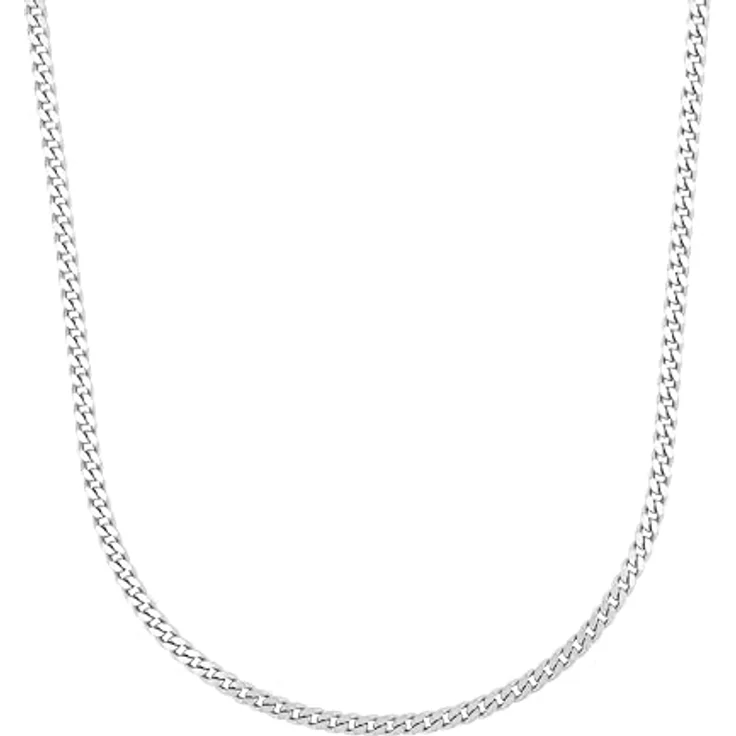 Amor 925 Sterling Silber Halskette für Herren, 55 cm, eleganter Halsschmuck in Geschenkbox – Bild 1