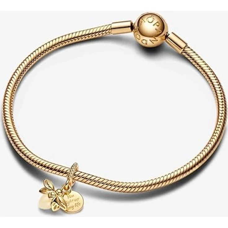 Pandora Charm-Einhänger 769352C01, Glühwürmchen, vergoldet, Glas, Gelb – Bild 6