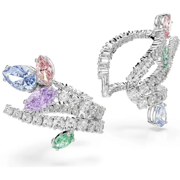 Swarovski x Ariana Grande Ohrspangen, Rhodiniert mit klaren Swarovski Zirconia und strahlenden Pastellfarben – Bild 3