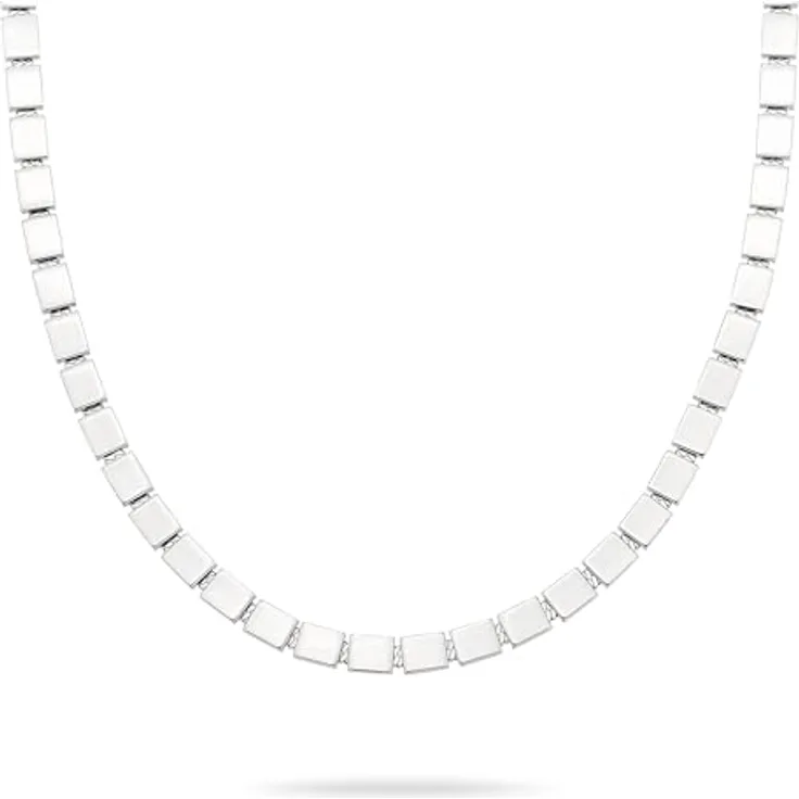 Liebeskind Berlin Halskette LJ-1686-N-45, Damen Edelstahl, poliert, 45 cm, Silber, Slider-Verschluss