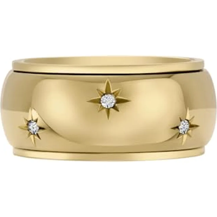 Fossil Damen Edelstahlband Ring, Modell Sadie, 6, Mattes Gold – Bild 1