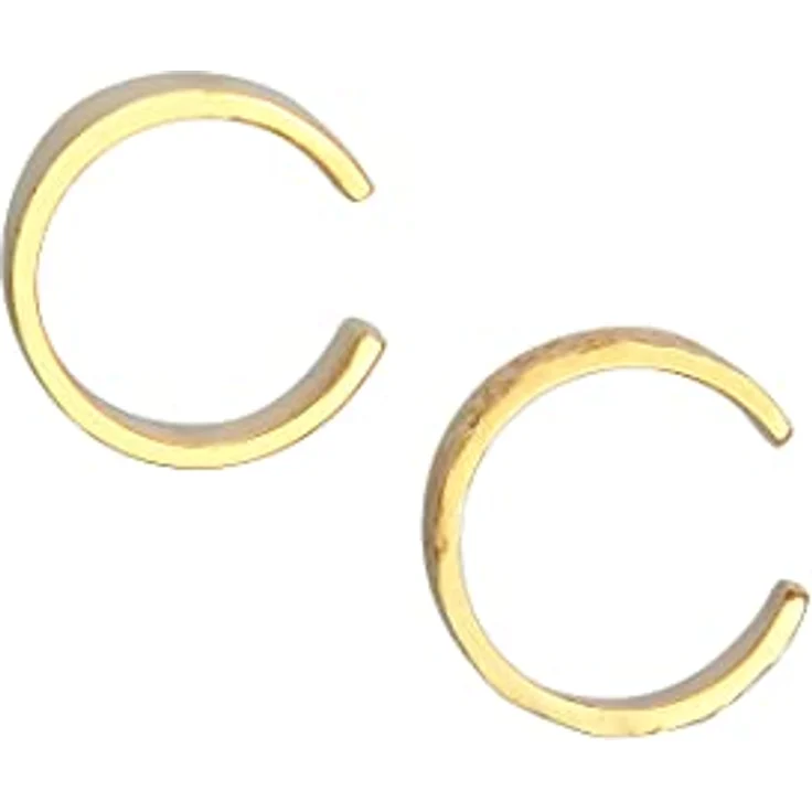Elli Ohrringe Earcuff Set Breit Basic Gehämmert, 925 Sterling Silber, anlaufgeschützt, handgefertigt – Bild 3