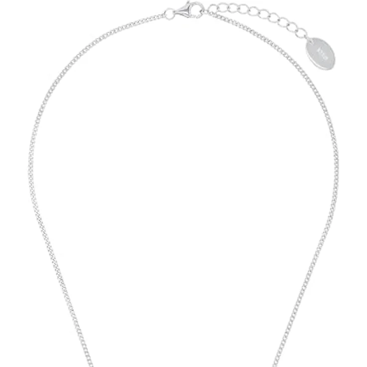 s.Oliver Damen Halsschmuck, 925 Sterling Silber Kette mit 7 Zirkonia-Steinen, 42+3 cm, in Schmuck Geschenk Box – Bild 3