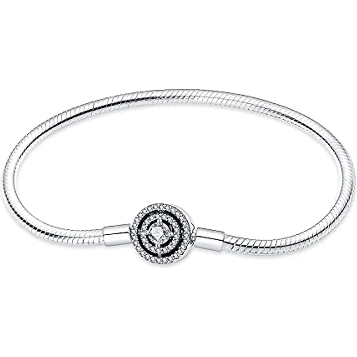 Pandach 925 Sterling Silber Damenarmband, Moments Schlangen-Gliederarmband, perfektes Geschenk für Frauen zu Valentinstag, Muttertag, Geburtstag und Weihnachten – Bild 1