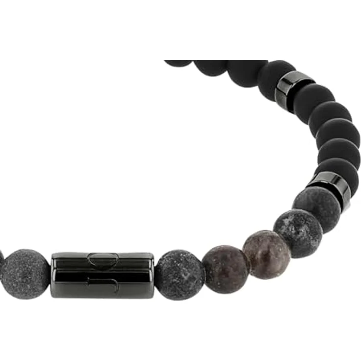 JOOP! Armband Edelstahl Herren Armschmuck mit Achat, 19 cm, Grau in Schmuck Geschenk Box, 2038991 – Bild 3