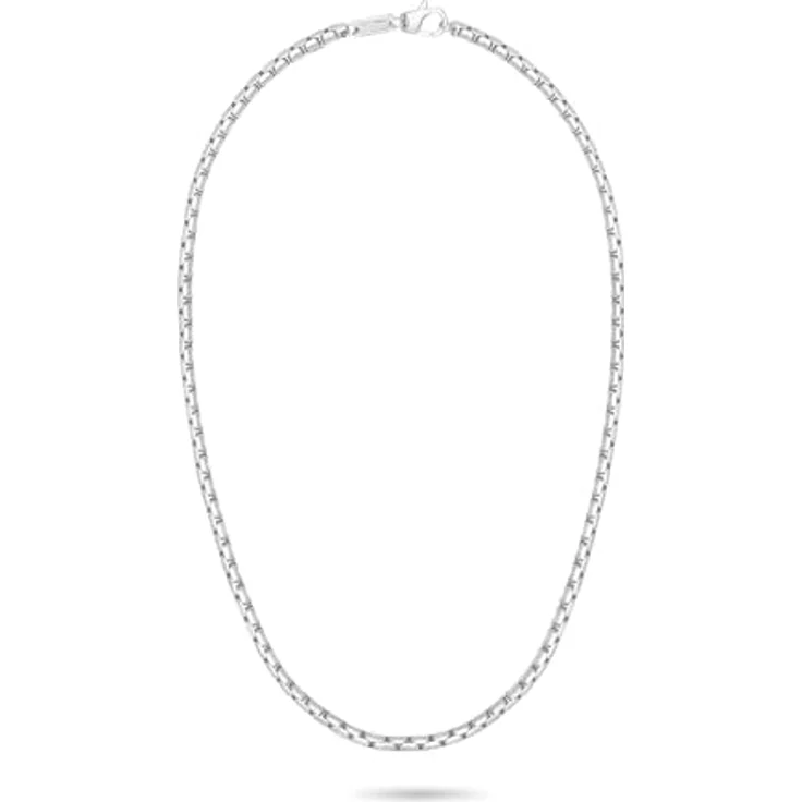 s.Oliver Herren Necklace 55 cm - Halskette aus mattiertem Edelstahl in Silber - wasserfest & hautfreundlich, Venezianerkette – Bild 2