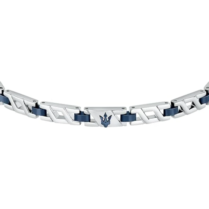 Maserati Stahlarmband, IP-Blau, mit blauem Dreizack, 18,5 + 3 cm, Iconic Collection – JM124AVD39 – Bild 2