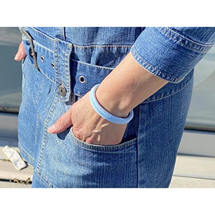 Galeara Noa Segeltau Armband Geflochten Nautisch mit Magnetverschluss, 5mm Nylon, baby blau, Größe 195 mm – Bild 5