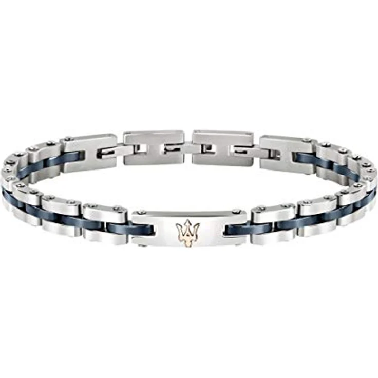 Maserati Herrenarmband JM220ASR08, Jewels Kollektion aus Edelstahl und Keramik, 20,9 cm, Clipverschluss, Originalverpackung mit 2 Jahren Garantie – Bild 1