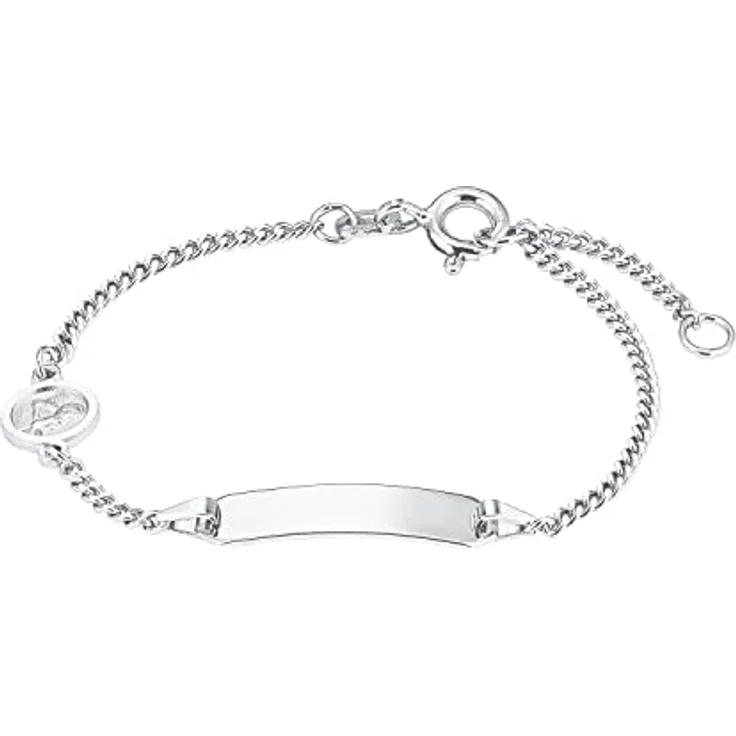 Amor Silberarmband Schutzengel, 925er Sterling Silber mit personalisierbarer Gravur, Made in Germany – Bild 1
