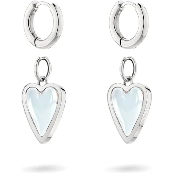 Liebeskind Berlin Damen Ohrringe LJ-1701-E-28, Edelstahl IP silber poliert, Größe 2,8 cm mit Schanierverschluss – Bild 4