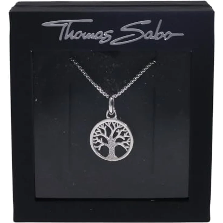 THOMAS SABO Damen-Halskette mit Anhänger, 925 Silber, Zirkonia weiß, Brillantschliff, längenverstellbar von 38 - 42 cm - SCKE150145 – Bild 2