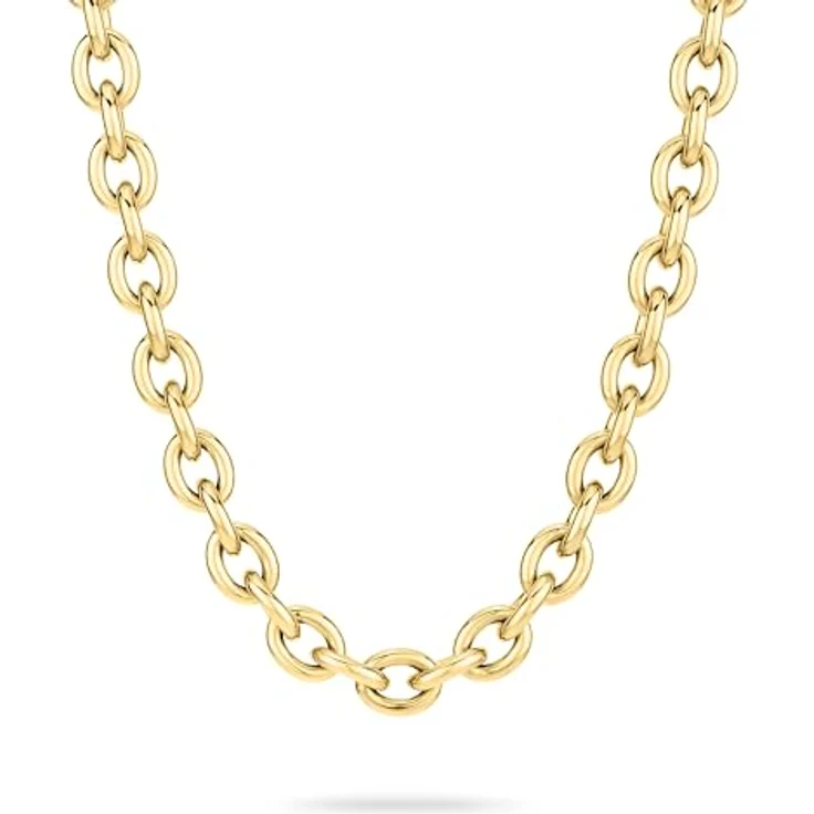 Liebeskind Berlin Halskette LJ-1512-N-45, Edelstahl IP Gold poliert, 45 cm Gliederkette mit Juwelierschließe – Bild 3