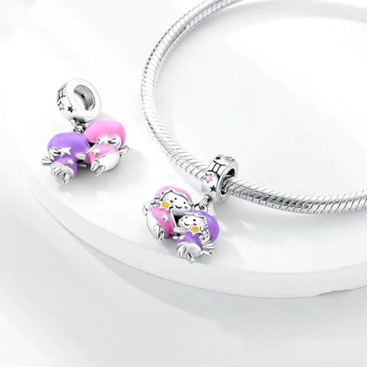 Pandach Damen Charm Anhänger Sternzeichen 925 Sterling Silber, 12 Sternbilder Charms Beads, kompatibel mit Pandora Armband und Halskette – Bild 2