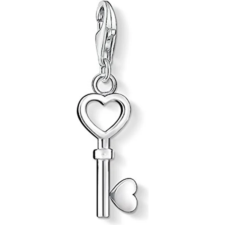 Thomas Sabo Charm-Anhänger Schlüssel Herz aus 925 Sterling Silber, Charm Club 0888-001-12, eleganter Damen-Schmuck mit Karabinerhaken – Bild 2