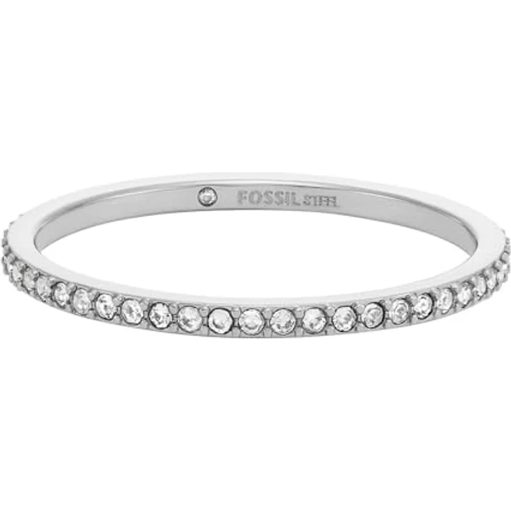 FOSSIL Damenring All Stacked Up, Edelstahl Silber, poliert, Größen 3-9 – Bild 2