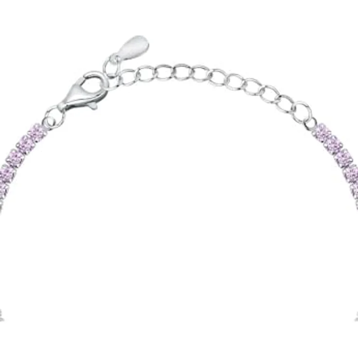 CHRIST Damen-Armband 925er Silber, recycelter Zirkonia, One Size, Lila – Bild 3