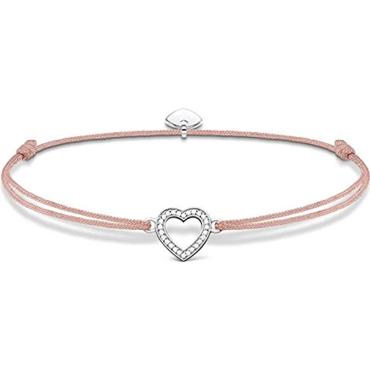 Thomas Sabo Damen Armband Little Secret Herz, 925 Sterling Silber, individuell gestaltbares Schmuckstück