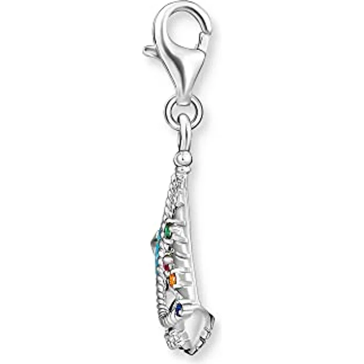THOMAS SABO Charm-Anhänger Segelboot, recycletes 925 Sterlingsilber mit Karabinerhaken, vielseitig kombinierbar – Bild 2