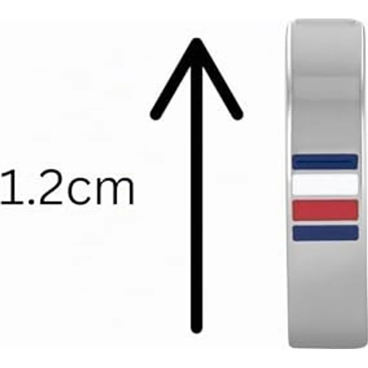 Tommy Hilfiger Jewelry Ohrstecker für Herren, Edelstahl mit emailliertem Flaggenlogo, 12mm Klappverschluss – Bild 2