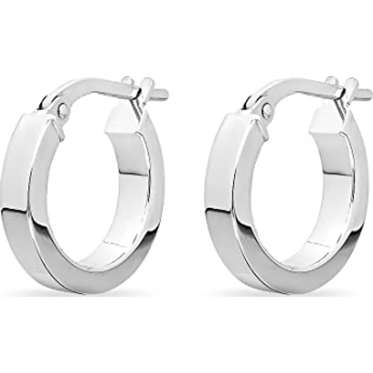 FAVS Damen-Creolen 925er Silber, klassischer Ohrschmuck, Durchmesser 20 mm, Breite 0,3 cm, Stärke 2 mm, in Geschenkbox