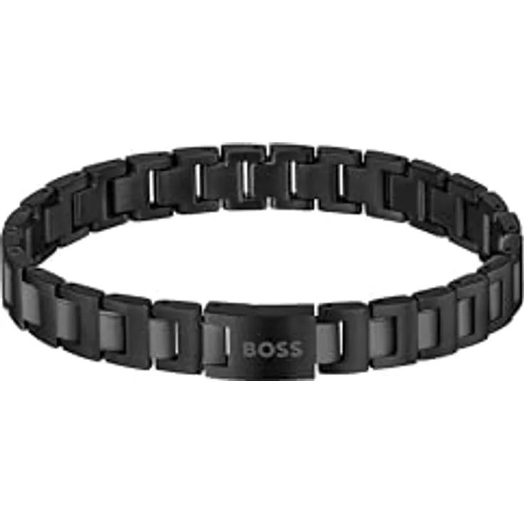 HUGO BOSS Candor Herren-Armband, skulptural mit schwarzer IP-Beschichtung und Magnetverschluss