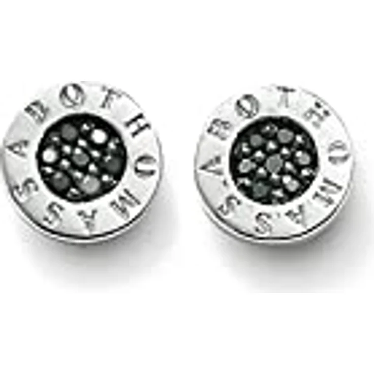 Thomas Sabo Ohrstecker Classic Pavé Schwarz, 925 Sterling Silber, Damen-Ohrringe H1547-051-11 – Bild 2