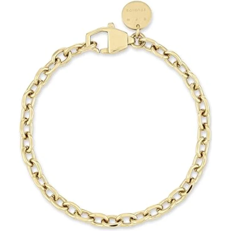 Copenhagen STUDIOS Basic Chunky Bracelet, gold - Armband aus poliertem Edelstahl mit 14K Vergoldung, verstellbare Größe bis 21 cm, wasserfest & hautfreundlich – Bild 1