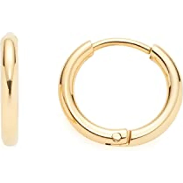 JEWELS BY LEONARDO Kreole gold Lilo Beauty's, Damen-Ohrringe mit modernem Klappverschluss und allergikerfreundlicher Edelstahlbeschichtung, 1,3 x 1,4 cm – Bild 1