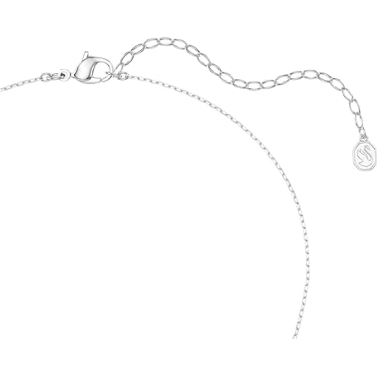 Swarovski Vienna Anhänger, Feder, Weiß, Rhodiniert mit Swarovski Zirconia, elegante Silhouette – Bild 4