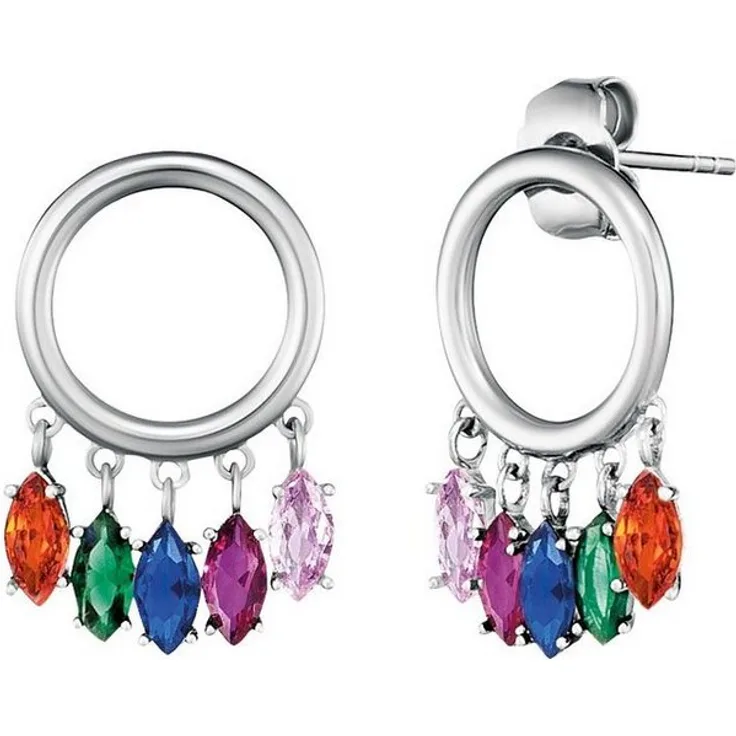 Engelsrufer Paar Ohrstecker Fly with me, ERE-FLY-ZIM-CR, mit synthetischen Zirkonia in Multicolor und Silber
