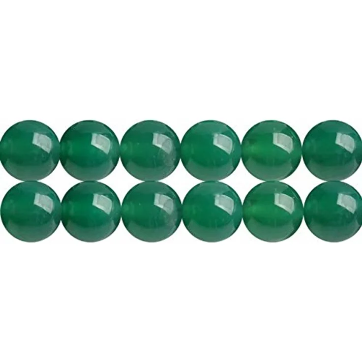 SKYBEADS Natürliche Grün Achat 6mm Edelstein Perlen für Schmuckherstellung, 38cm Strang mit ca. 60 Stück – Bild 1