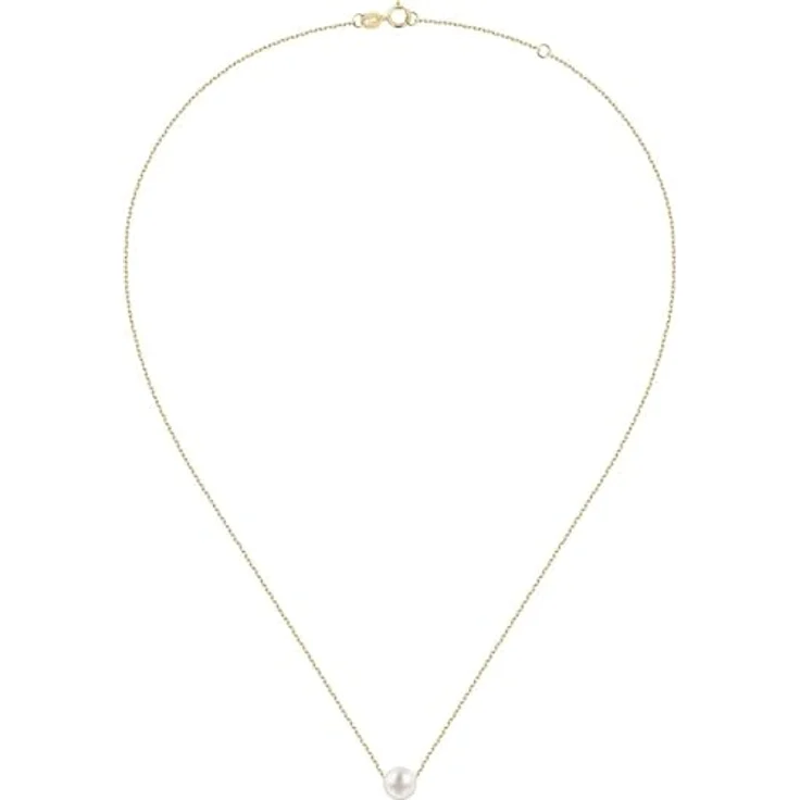 CHRIST Damen-Halskette 585er Weißgold mit Süßwasserperle, One Size – Bild 4