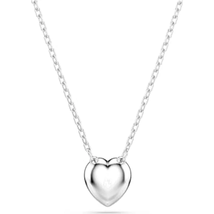 Swarovski Ariana Grande x Anhänger, Rhodinierte Damenhalskette mit Kristallherz in klarem Pavé, Länge: 38-45 cm, Motivgröße: 1 x 0.9 cm – Bild 4