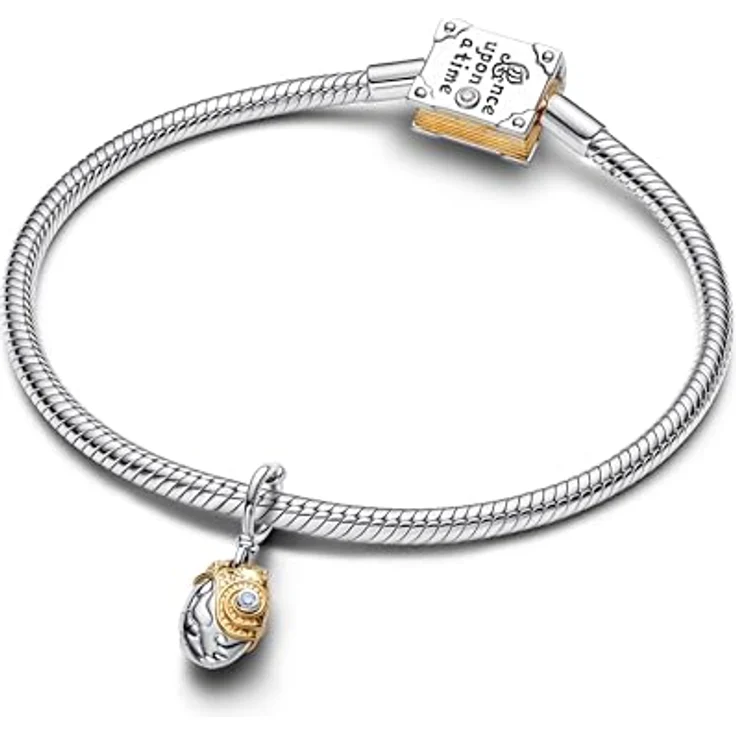 PANDORA Disney Prinzessin Vaiana Herz von Te Fiti-Charm, Sterling-Silber mit 14K vergoldeter Metalllegierung und im Labor gezüchtetem Diamanten, kompatibel mit Moments, 764385C01 – Bild 3