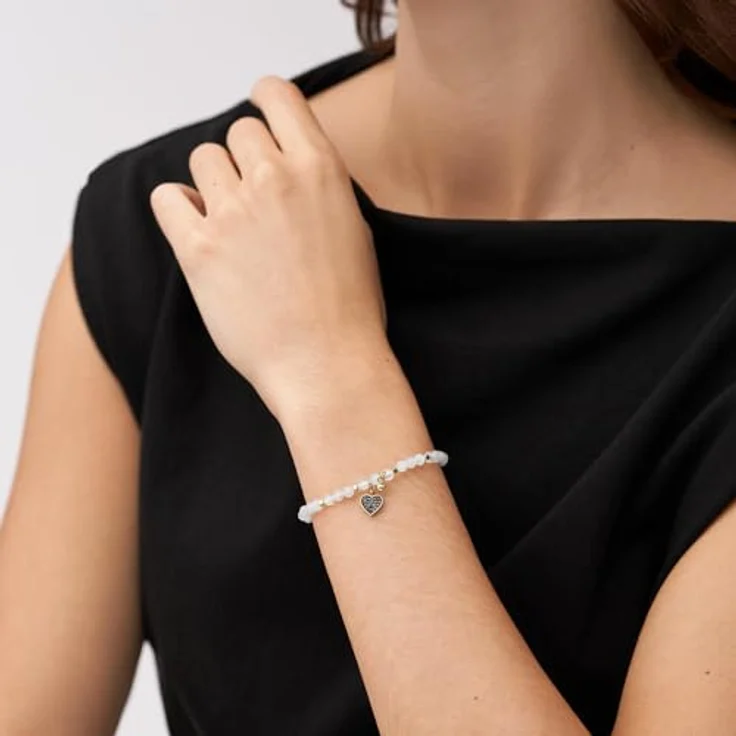Fossil Damen Armband Wellness, Rosa Halbedelstein, Innenlänge 165 mm, JA6922710 – Bild 3