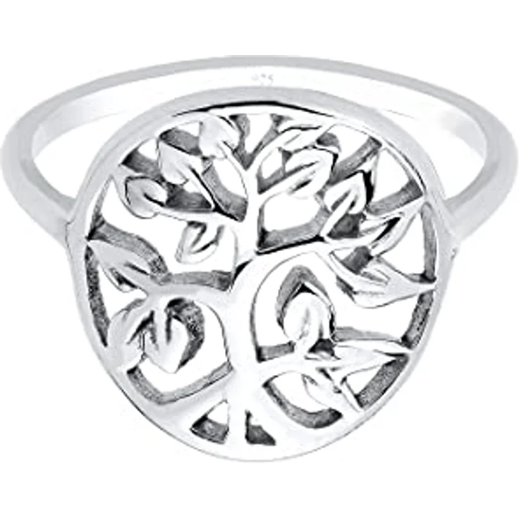 Elli Damenring Lebensbaum Symbol Floral, 925 Sterling Silber, handgefertigt und anlaufgeschützt – Bild 2