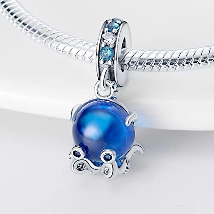 Pandach Charm Anhänger für Damen aus 925 Sterling Silber mit Zirkonia, kompatibel mit europäischen Armbändern und Halsketten, romantisches Geschenk für Frauen und Mädchen C17 – Bild 2