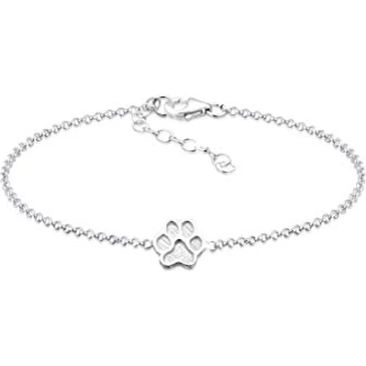 Elli Armband Damen Pfoten Anhänger Basic, 925 Sterling Silber, handgefertigt und anlaufgeschützt