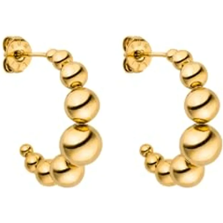 Purelei Bubbly Creolen Ohrringe Damen Edelstahl – Wasserfest, Allergiefrei, 18,5mm, Bubble-Design, Vielseitig Kombinierbar für Alltag und Events