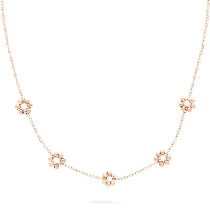 s.Oliver Necklace - Elegante Halskette aus poliertem Edelstahl in IP Roségold - Rolokette 45 cm - wasserfest & hautfreundlich – Bild 1