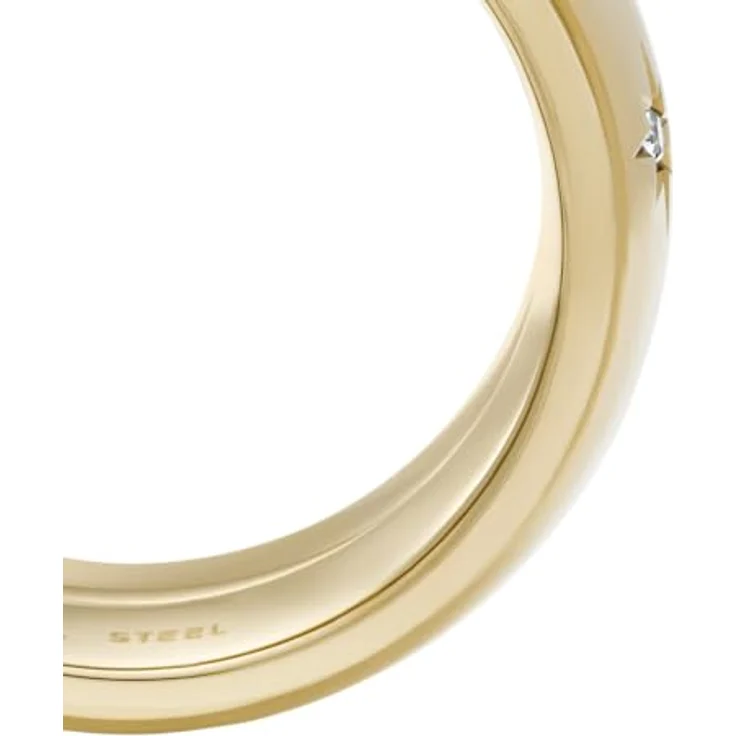 Fossil Damen Edelstahlband Ring, Modell Sadie, 6, Mattes Gold – Bild 5