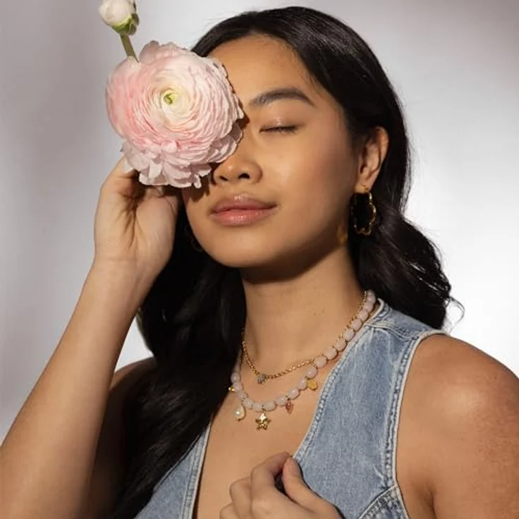 Purelei Flourish Damen Kette, goldfarbene Halskette aus langlebigem Edelstahl, wasserfest, verstellbare Länge 40-45 cm, ideal für individuellen Look – Bild 5