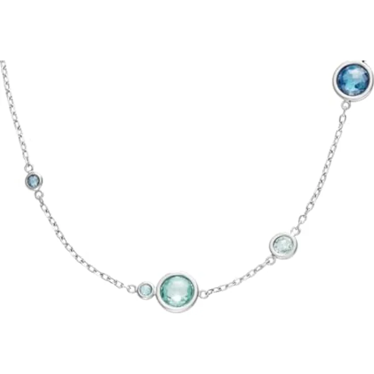 Skagen Sofie Sea Glass, Damen Halskette aus silberfarbenem Edelstahl mit poliertem Finish, 406 mm Länge – Bild 3