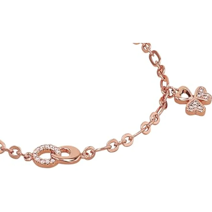 Amor Armband 925 Sterling Silber, Damen Armschmuck mit Zirkonia, 17+2 cm, roséfarben, in Geschenkbox – Bild 2