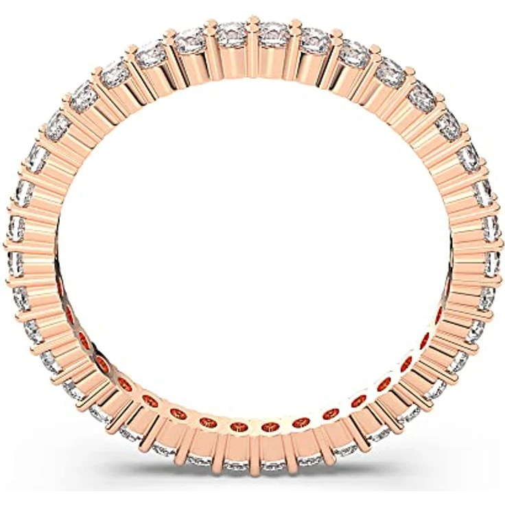 Swarovski Matrix Vittore Ring, Rosé Vergoldeter Damenring mit Strahlenden Swarovski Kristallen, Weiß – Bild 4