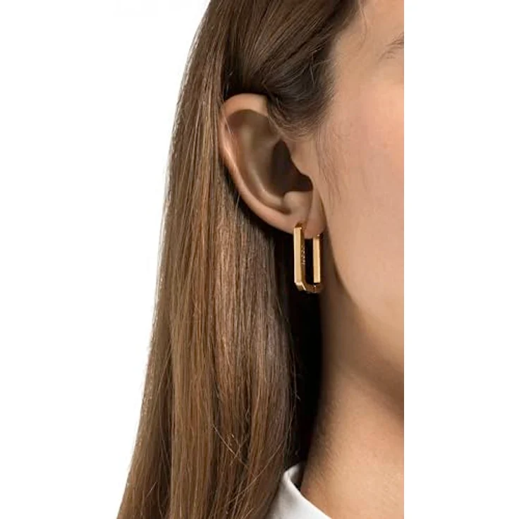 JOOP! Creolen Edelstahl Damen Ohrschmuck, 2,6 cm, Gold, mit Scharnierverschluss, in Schmuck Geschenk Box, 2035036 – Bild 2