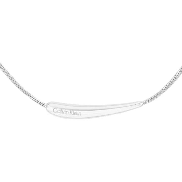 Calvin Klein ELONGATED DROPS, Damen-Halskette aus poliertem Edelstahl mit Karabinerverschluss, 40,6 cm lang – Bild 2