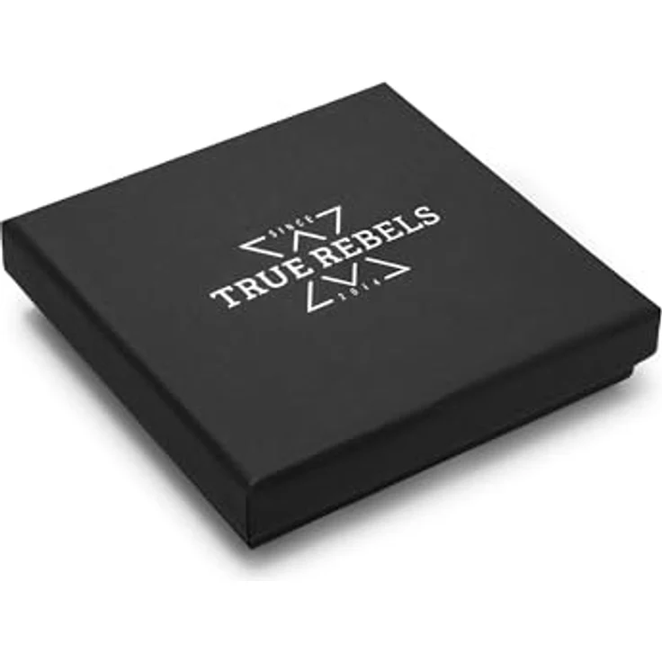 True Rebels Herren-Creolen aus mattiertem Edelstahl, silber, 12 mm Höhe, maskuliner Schmuck mit klappbarem Design, inklusive Schmuckverpackung – Bild 3