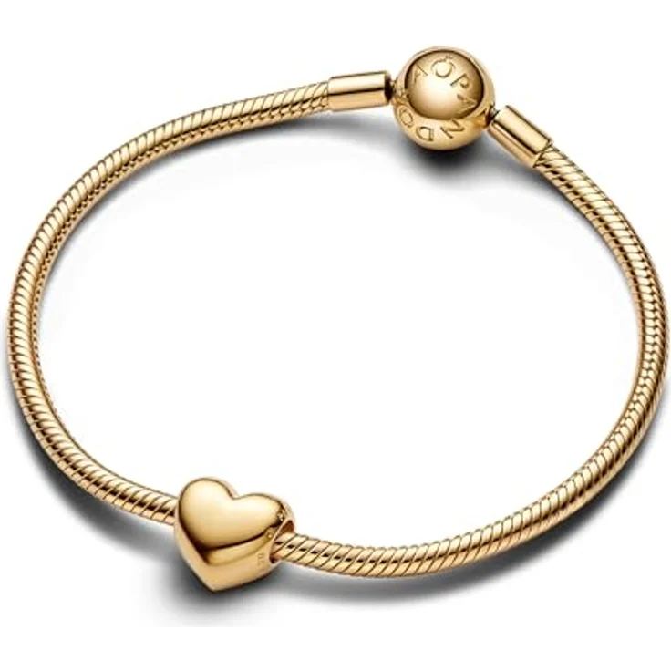 PANDORA Moments Be Love Gravierbares Herz Charm, aus Sterling Silber mit vergoldeter Metalllegierung, kompatibel mit Moments Armbändern – Bild 3